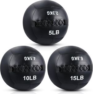 Three soft wall slam medicine balls