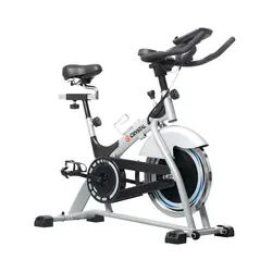 Silver color home stationary spinning bike