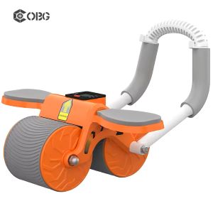 Orange abdominal roller with elbow support