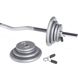 Standard curved EZ barbell bar